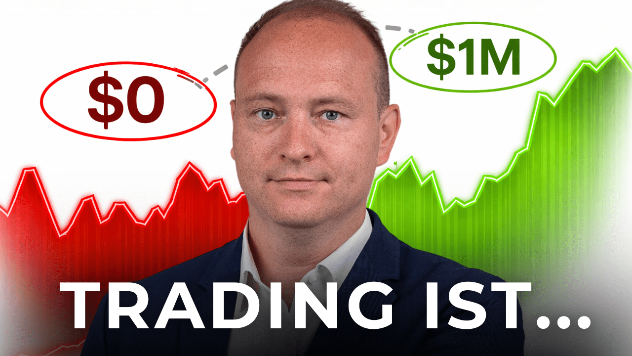 Trader analysiert Kurscharts und Marktbewegungen zum Thema Trading Mythen, Momentum Trading und Risikomanagement
